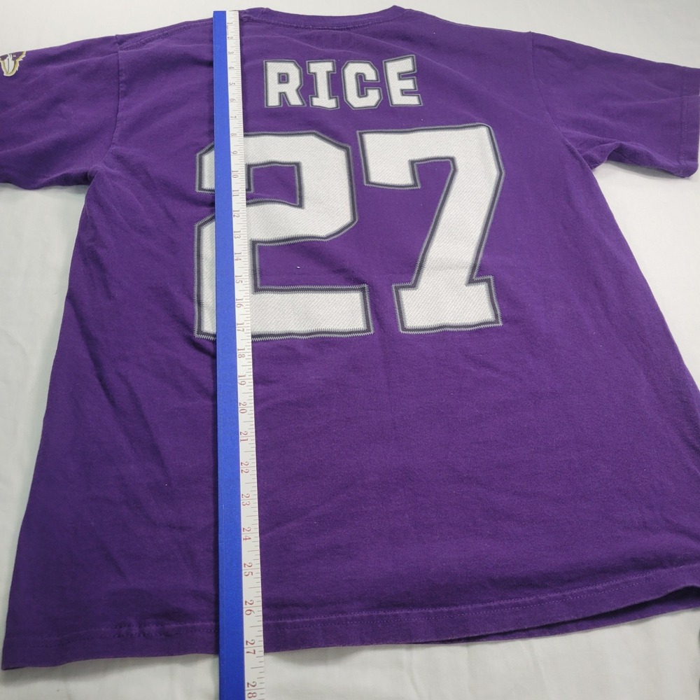 Baltimore Ravens Ray Rice 27 NFL Football Jersey T Shirt Purple Men M NFL Player - Picture 5 of 6